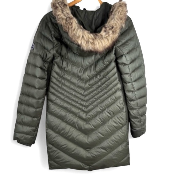 Abercrombie & Fitch 1892 Down Filled Quilted Faux Fur Hooded Parka Puffer - Picture 8 of 10